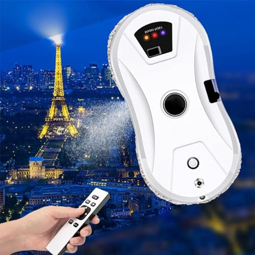 CraftNestUK Smart Water Spray Window Cleaning Robot Vacuum Cleaner, 5600pa High Suction Anti-drop Window Glass Washer for Tiles