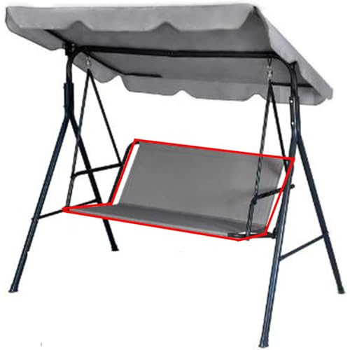 600D Funda de Asiento de Jardín para Mecedora, Funda de Repuesto para Columpio de Jardín, Antipolvo Anti-UV Impermeable Muebles Fundas, para Silla Mecedora de Jardín(Gray,57*18*22in/144*45*55cm)