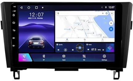 Android Car Stereo for Nissan Qashqai J11 X-Trail 3 T32 2013-2017 Radio 10 Inch Touchscreen Car Radio with Wireless Carplay Android Auto GPS Navigation WiFi Bluetooth Backup Camera(H6 8G+256