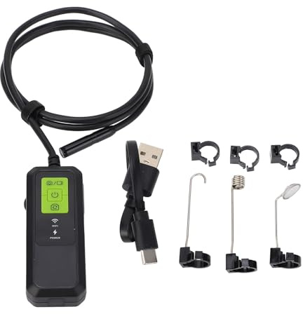 Endoskopkamera mit Licht, WiFi, Industrie-HD, kabellos, tragbar, IP67, wasserdicht, Endoskop, Rohrschlangen-Inspektionskamera für Sanitär, Automobil und Industrie, ABS-Material, 8 (1 m / 3,3 Fuß)