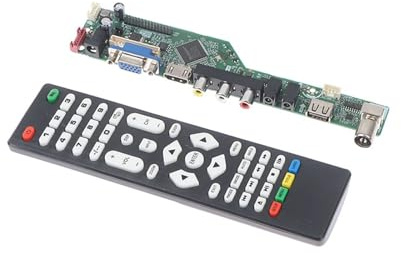 1Set TV Motherboard ，Universal LCD TV Controller Driver Board PC/VGA/USB Interface Replace T.V53.03，Compatible For T.SK105A.03 ，TV Replacement Parts(B)
