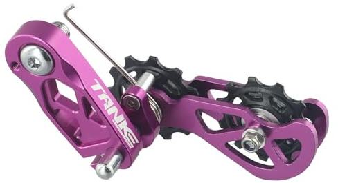 Vibsky Tendeur de chaîne de vélo pour conversion à vitesse unique, guide de chaîne réglable compatible avec 8-12 vitesses