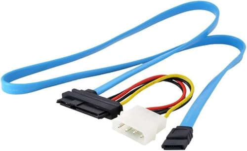 ISTARCOMPUTER Câble Adaptateur SAS vers SATA SFF-8482 (29 Broches) vers 7 Broches SATA + Connecteur d'Alimentation LP4 Molex - 70cm - Pour Contrôleur SAS et Disque Dur Serveur