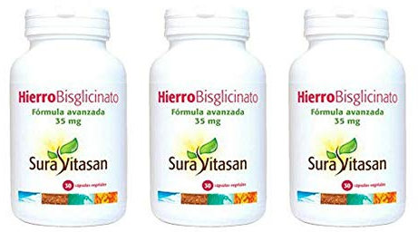 Hierro Bisglicinato 35 mg 30 cápsulas (Pack 3 u.)