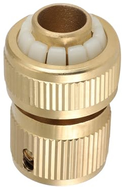 Brass Garden Hose Quick Connector - 5/8 Water Tap Adapter Fittings for Expanding Hose, Irrigation Accessories and Car Wash Pipe Fitting