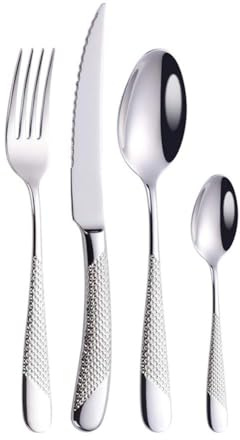 Besteck Besteck Set, Edelstahl Elegant Exquisit Dauerhaft, Steak Messer Gabel Löffel Für Zuhause, Hotel, Restaurant, Geschirr Neues Haus Geschenk (24 pcs)