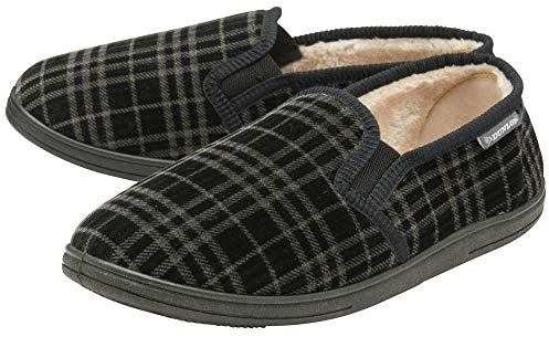 DUNLOP 2020 MENS RONNIE 2 SLIPPERS MTO - Black- UK 9