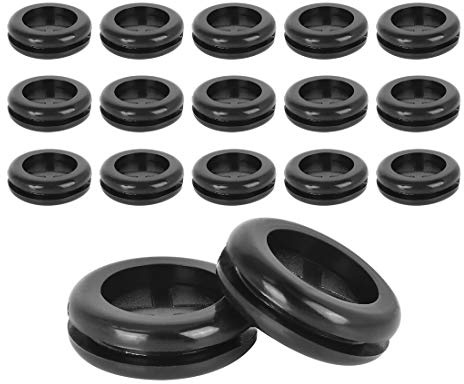 X AUTOHAUX 22Mm Gummitülle Doppelseitig Schwarz 25Stk Für Auto Kabelschutz | Material: Gummi, Einbaudurchmesser: 22mm, Innendurchmesser: 17mm, Außendurchmesser: 28mm, Höhe: 9mm, Nutbreite: 2mm