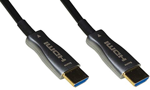 Link LKCHD20F Câble Fibre Optique AOC HDMI 2.0, HDCP, Arc, EDID 4K@60HZ@4:4:4 Hybride MT 20, Noir