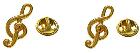 Musik Brosche Notenschlüssel Violinschlüssel Brosche Anstecker Anstecknadel 2 Stück Set