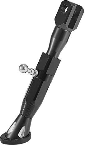 Motoforti Universal Adjustable Motorcycle Kickstand Side Support Stand CNC Aluminum Alloy Black 1 Set