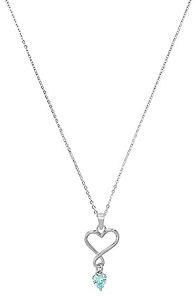 Amor Kette mit Anhänger 925 Sterling Silber Damen Halsschmuck, mit Zirkonia synth., 45 cm, Silber, Herz, Kommt in Schmuck Geschenk Box, 2016308