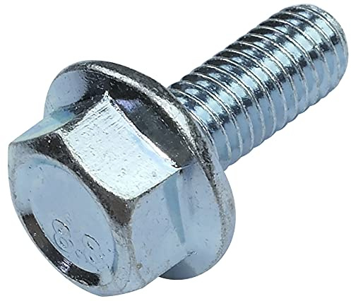 AERZETIX - C52318 - Satz von 10 - Bolzen - flanschschraube mit sechskantkopf mit kragen - M6x16mm - DIN 6921 - härte 8.8 - aus verzinktem stahl - montageschrauben