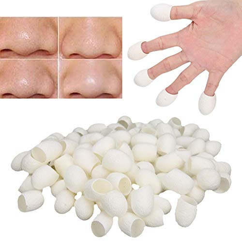 100pcs Cocons de Ver à Soie, Pores Propres Exfolient la Peau Soins du Visage Cocons de Soies Naturelles, élimination des Points Noirs Boules de Ver à Soie Exfoliantes, Riches en Fibroïne, Particules C