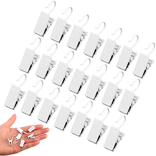 30 Stück Vorhang Haken Clips Weiß Gardinen Klammern Gardinenhaken Mini Haken Clips für Gardinen und Fotos Heimdekoration Kunsthandwerk