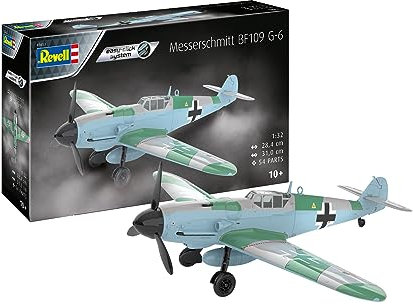 Revell Easy-Click Modellbausatz Messerschmitt Bf109 I Legendärer Jagdflieger des 2. Weltkriegs I Maßstab 1:72 I Detailreich, Stecksystem, kein Kleben I Für Modellbau-Einsteiger ab 10 I Inkl Abziehbilder