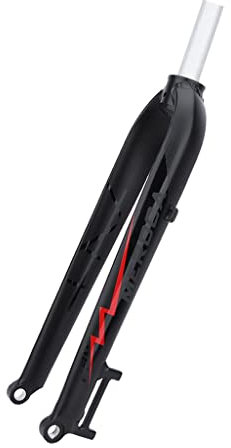 LHHL VTT Rigide Fourche Avant 26/27,5/29 Pouces 1-1/8en Alliage D'aluminium Fourche Rigide De Vélo Frein À Disque Fourche Dure 110x15 Mm Axe pour 1.5-2.3 Pneus (Color : Black+Red)