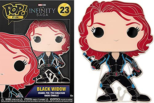 Loungefly POP! Large Enamel Pin MARVEL INFINITY SAGA: BLACK WIDOW - Black Widow - Avengers Infinity War Spille Smaltate - Spilla da Collezione Carina - per gli Zaini & Borse