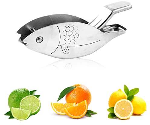 HyzaPhix Lemon Squeezer - Stainless Steel Manual Citrus Juicer for Lemon, Orange, Lime & Pomegranate