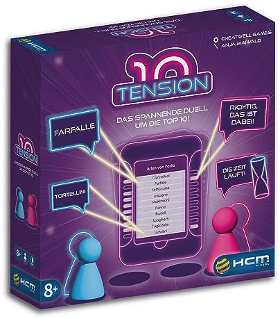 HCM Kinzel - Tension | Ultimatives Ratespiel | Rasanter Wettlauf gegen die Zeit | Originelle Kategorien | Spaß und Spannung | deutsch | 55199