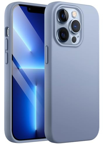 JETech Silikon Hülle für iPhone 13 Pro Max, Sierrablau | Seidig Weiches Gefühl, Stoßschutz, Kratzfest, Mikrofaser-Innenfutter