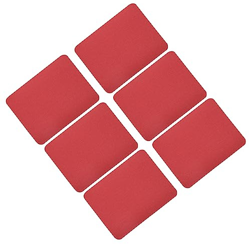 sourcing map 6 Stück Aufbügelbarer Aufnäher Stoff Reparatur Flicken Aufbügeln Ausbessern Stoff Rot 4.9x3.7 für Kleidung Reparatur Hosen Taschen Loch Reparatur und Dekoration