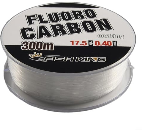 HEIBTENY Sedal de Fluorocarbono 300 m, 0,3-0,5 mm, Transparente, Multiusos, Línea de Pesca, Líder, Hilo de Fibra de Carbono (0,4 mm)