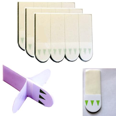 Honeey Tiras de póster autoadhesivas pequeñas para colgar de doble cara para pósteres de papel sin daños, no utilizar para marcos/lienzo (60 tiras)