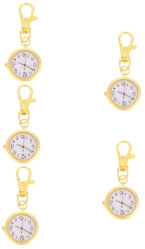 WOFASHPURET 5stücke Alloy Uhr Mit Schlüsselanhänger Praktische Taschenuhr Für Pflegekräfte Tragbar Und Stylisch Für Im Medizinischen Bereich
