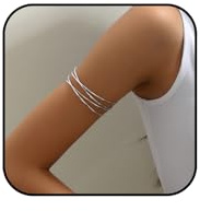KONPJE Arm Cuff for Women Layered Arm C uff Open Adjustable Arm Cuff Gold Silver Upper Arm Cuff Bracelet Minimalist Armband Trendy Jewelry