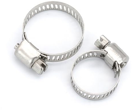 CTRSM Pipe Clamp,Clamp Rings, 3-10pcs adjustable 6-82mm Stainless Steel worm gear hose clip hose lock for water pipe plumbing,18,32mm 5pcs(27 51mm 3pcs)