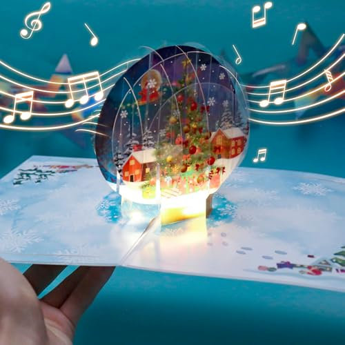 FITMITE Weihnachtskarte mit Kristallkugel