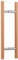 Ranbo 12 Length Beech Wood Double Sided Push Pull Handle,H Shape Door Handle Bar, Fits Glass Shower and Wood Barn Door, Ideal for Bathroom Spa Sauna Front Doors