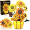 Mavo brix Icons Blumen Set für Erwachsene, Van Gogh Drucke Kunst Botanische Kollektion für Frauen und Mädchen ab 14+, Sonnenblumen-Topf Strauß Pflanzen-Kits kompatibel mit Lego Blumen Valentinstag
