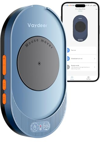 VAYDEER M4 Ultra Mausbeweger mit App-Steuerung – Leiser Mouse Jiggler mit Timer & LED-Display – Plug & Play, Treiberfrei, für Homeoffice, Remote Work, Gaming & Präsentationen