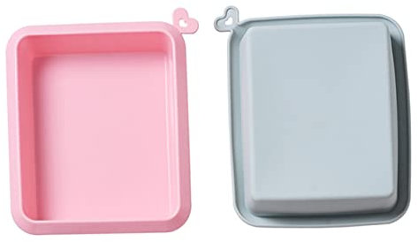 Cabilock 2piezas Moldes Para Bizcochos y Tartas De Silicona Antiadherentes Perfectos Hogar y Fáciles De Usar