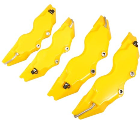 Gatuida 2sets Copri Pinza Freno Gialli Per Freni Anteriori e Posteriori Con Protezione Completa e Montaggio Facile Copripinze Resistenti Per Auto Sportive e Modificate
