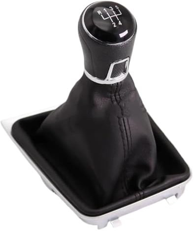 Schaltknauf-Adapter Für VW Für G&olf 7 Für A7 MK7 Für GTI Für GTD 2013-2018 5 6-Gang-Schalthebel-Level-Schaltknauf Mit Ledermanschette(5 Speed)