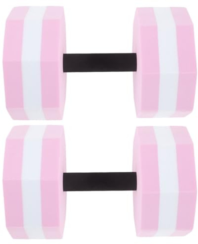 Toyvian Mancuernas para Piscina de Eva Flotabilidad y Baja Absorción de Agua, Ideales para Ejercicios Acuáticos y Entrenamiento en Piscina, Rosa
