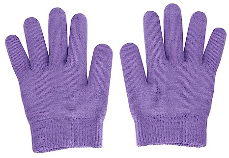 Guantes Hidratantes de Gel para Spa de Manos Adultos, 1 Par | Capa Exterior de Algodón, Interior Gel de Aceites Esenciales, Color Púrpura, para Año y Cumpleaños