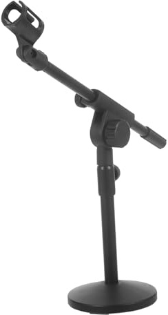 SUPVOX e Base Rotonda Pesante per Microfono da Tavolo in Ferro Design Compatto con Braccio Regolabile per Studio e Registrazioni Professionali