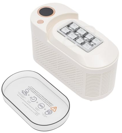 Pequeña máquina de hielo, mini, máquina de hielo portátil de 12 V, para coche y hogar, producción rápida de hielo (8 cubos/15 min), silenciosa y ahorro de energía, para bebidas, camping, incl