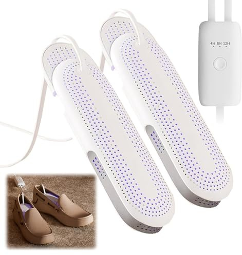 KBIBCK Schuhtrockner Elektrisch, Tragbarer Schuhtrockner, Elektrischer Schuhtrockner, Schuhtrockner Antibakterielle mit 3 Modi Auto Ausschalten Timer für Schuhe, Skischuhe, Handschuhe (EU-Stecker)