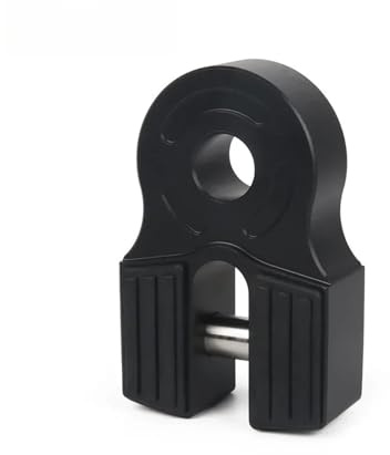 IBNA Gancho Remolque Plano con Grillete Cabrestante con Pasador Hierro Y Protector Goma Universal para Camioneta ATV UTV SUV(Negro)