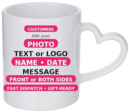 Personalised Mug Design Your Own – 11oz Custom Ceramic Coffee Cup with Photo, Text, or Logo | Unique Gift & Promotional Merchandise Idea