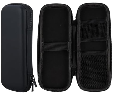 Diffaxy Estuche pequeño para lápices Negro, Estuche con Carcasa rígida, Resistente al Agua, con Compartimentos, Organizador de Maquillaje para niños y niñas, papelería y Suministros de Oficina