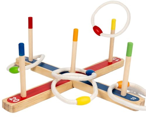 Ringkastspel, barnspel, utomhusleksaker, 41,2 x 9,2 x 6 cm kastspel | barn, vuxna, underhållning, utomhus, inomhus, familjer, vänner, sport, bärväska ingår