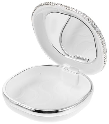 Yardenfun Orthodontic Retainer Holder Box med Rhinestone Robust Plastförvaring för Tandställning Compact Aligners Case för Resa och Dagligt Bruk Säker Transparent Förvaringslåda