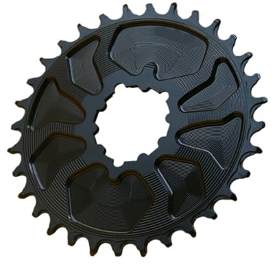 Compatible for EVOSID Black MTB Chainring 32-38T 3Nail Direct Mount 3MM Offset Narrow Wide Fully-Enclosed Chainwheel for SRAM DM(34T)
