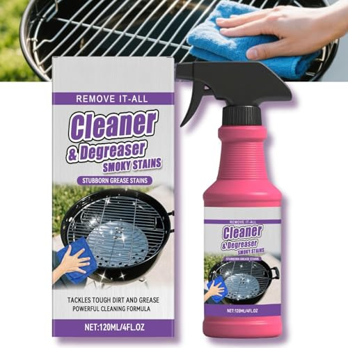 Grillreiniger Fettlöser Spray Stark, Grillrost Reiniger Backofenreiniger Cleaner Grillreiniger, Grill Reiniger für Gasgrill Reinigungsmittel für Gasgrill Edelstahl Küche Outdoor.